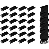 24 Pack Winter Scarves, Warm Winter Fleece Scarf Bulk Wholesale Donation Unisex Men Women