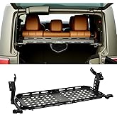 JOYTUTUS Rear Cargo Rack Basket with Gas Shock Compatible with 2007-2018 Wrangler JK (Only for 4 Doors Hard Top), 350 LBS Capacity Trunk Storage Rack, Pet Barrier Molle Panel, Black