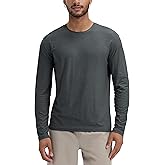ODODOS Men's Long Sleeve Performance T-Shirt - odSTRATUM Tech Tee, Ultra Soft Moisture Wicking UPF 50+ Fitness Top