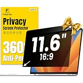 F FORITO 11.6 Inch Laptop Privacy Screen Protector, 360&deg; Anti Peeping and Anti Glare Laptop Privacy Shield Compatible with 11.6" Acer/Lenovo/HP/ASUS/Dell with 16:9 Aspect Ratio