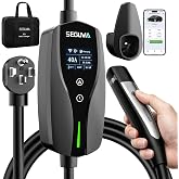 SEGUMA 40A Level 2 Tesla Charger, ETL Certified NACS EV Charger with APP | NEMA 14-50 Plug, 240V, w Smart App, Adjustable Current (10-40A), 25FT Cable,NACS Connectorr for Model 3/Y/S/X &amp; 2025+NACS EVs
