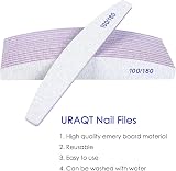 URAQT 16PCS Professional Nail Files 100/180 Grit Double Sided Emery Board view 6
