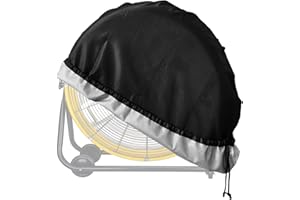 Bitubi Industrial Drum Fan Cover,Waterproof Outdoor Fan Covers,Compatible for 24 Inch Heavy Duty Metal Industrial Drum Fan,Black