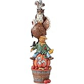 Enesco Jim Shore Heartwood Creek Thanksgiving Harvest Critters Stacked Figurine, 11.22 Inch, Multicolor