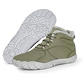 Hike Winter Footwear Barefoot Boots Mens Womens, Waterproof Winter Snow Boots, Warm Ankle Booties, Wide Toe Barefoot Hiking Boots, Non-Slip Zero Drop Sole Hike Shoes for Hiking Walking Outdoor