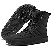 Men's Winter Barefoot Boots Barefoot Snow Boots with Wide Toe Box Zero Drop Sole Warm Water Repellent Minimalist Sneakers