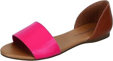 womens hot pink flat sandals