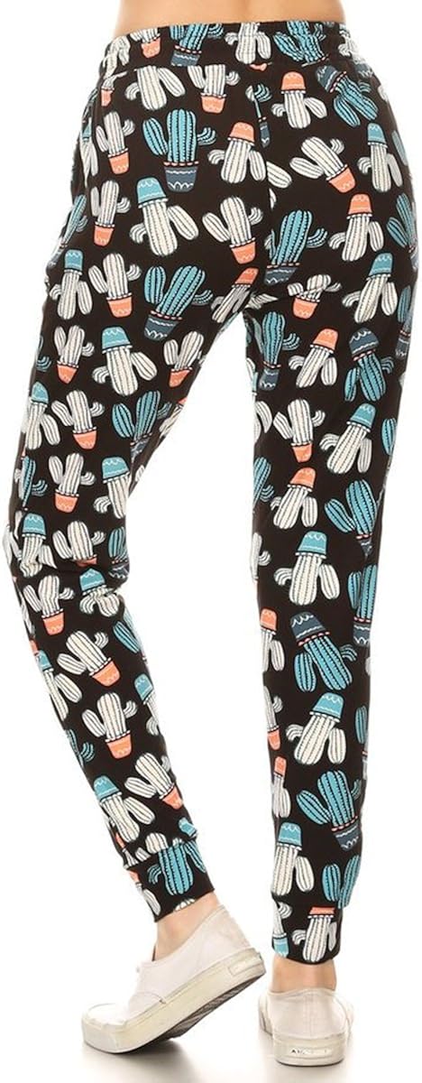 Leggings Depot Premium Women's Joggers Popular Printed High Waist Track Yoga Full Pants (S-XL) BAT4 at  Women’s Clothing store