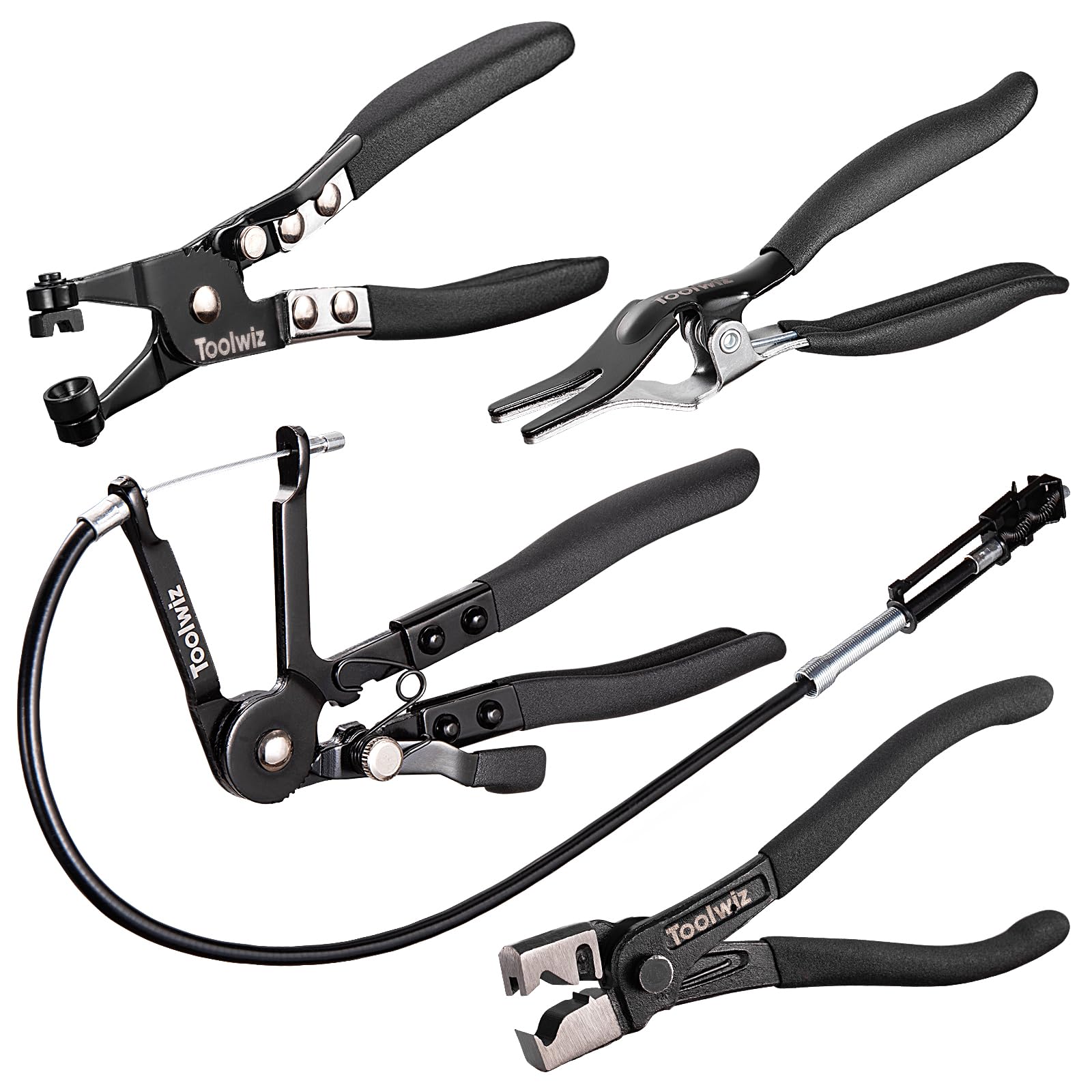 Toolwiz 4 Pcs Hose Clamp Pliers, Spring Coolant