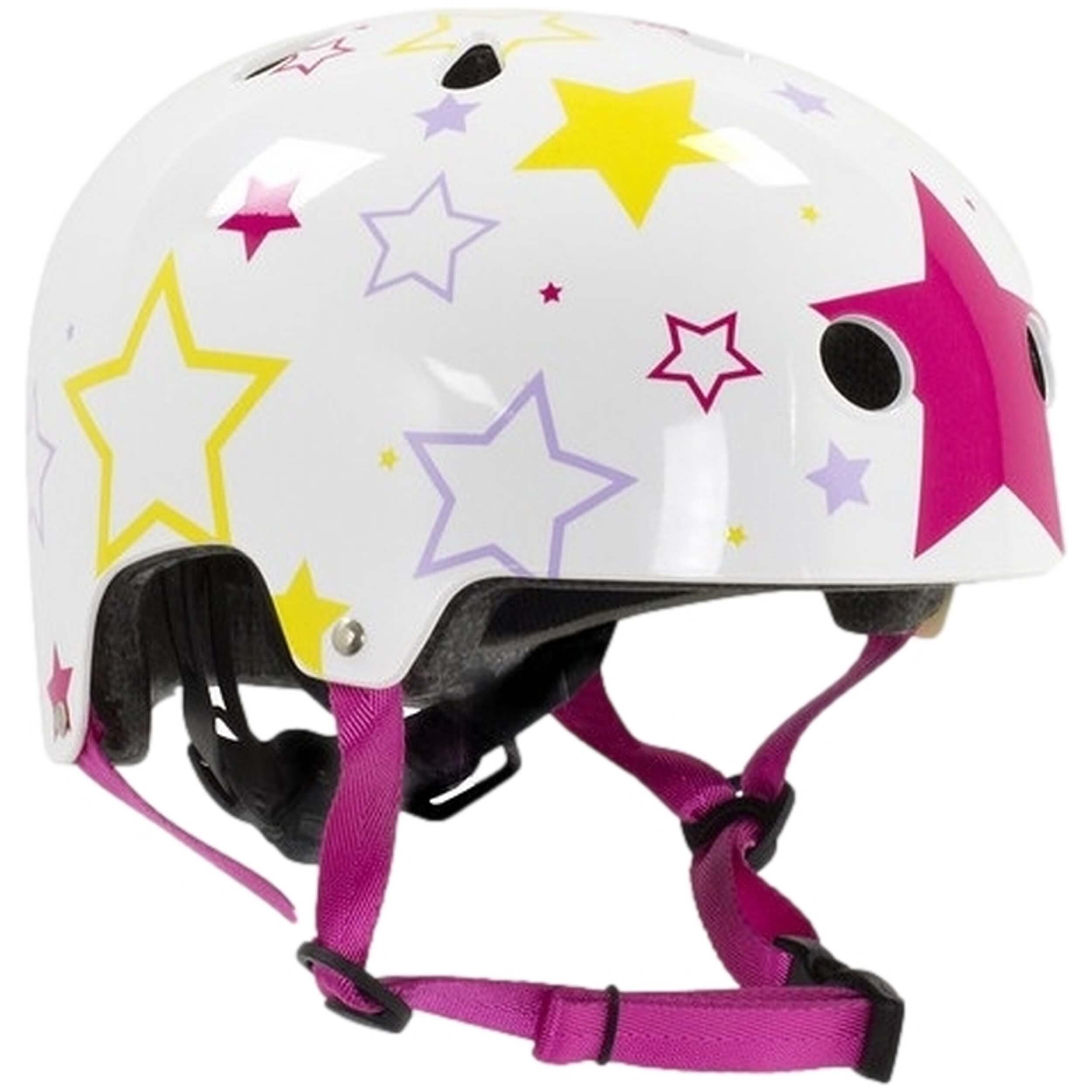 STATESIDE SKATES SFR Adjustable Kids Skate Helmet Body Protection Children, Youth Unisex, Multicoloured (White/Pink), 3XS/XS