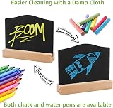 Mooshy Mini Chalkboard Signs 6 Pack with Stand Small Black Double Sided view 4