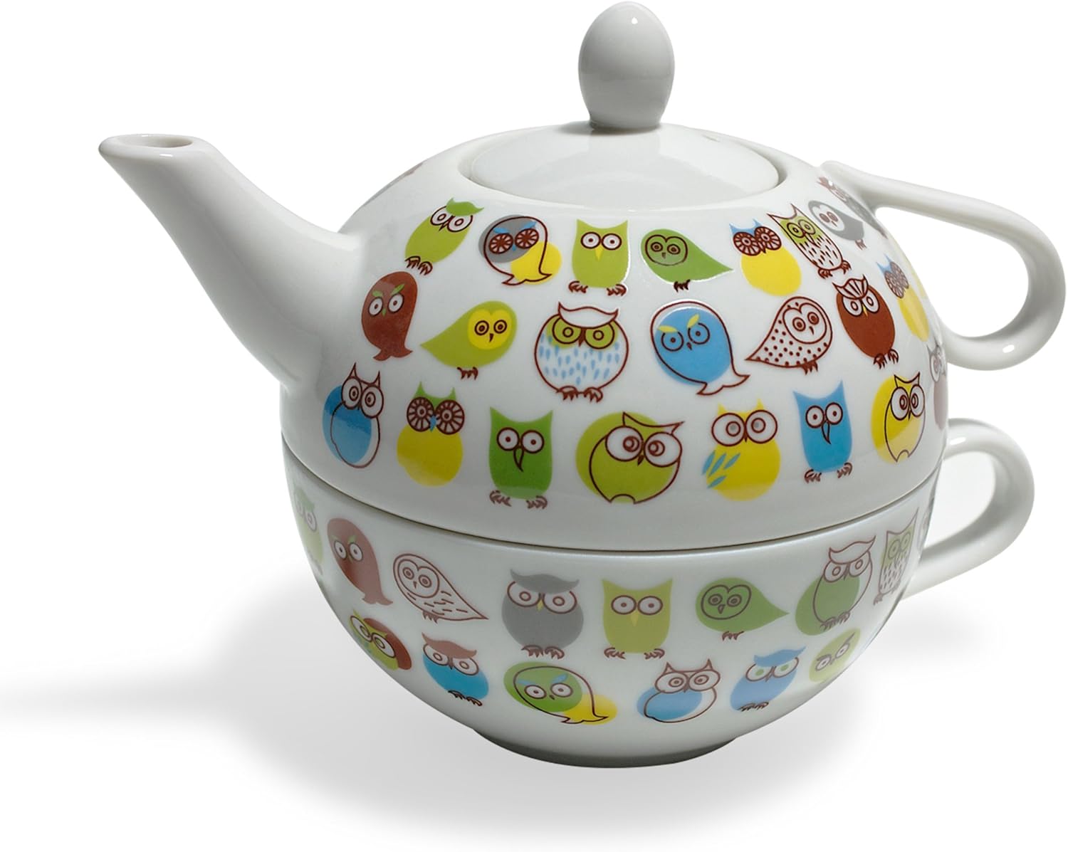 Miya Owl Teapot and Cup Set, Green Amazon.co.uk Kitchen & Home