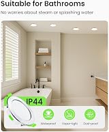ALUSSO 7W Dimmable LED Downlights 3CCT 3000K 4000K 6500K Chrome 6 Pack view 6