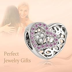 Annmors Charms Love Heart Dangle Pendants 925