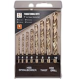 Hymnorq 8PC Metric Cobalt Steel Twist Drill Bits