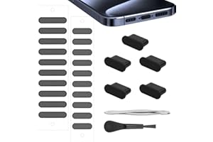 AILOVETECK USB C Port Cover for iPhone 15 16 17 Series, USB C Dust Plug Phone Speaker Cover, Phone Charging Port Cleaner for Samsung Galaxy S23, S22 Ultra S21 FE S20, Note 20 and All Type-C Devices