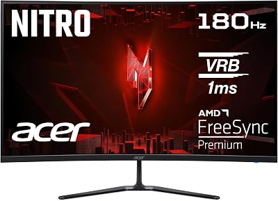 Acer Nitro ED320QR S3 31.5" Full HD 180Hz 1ms Curved Gaming Monitor HDMI DP