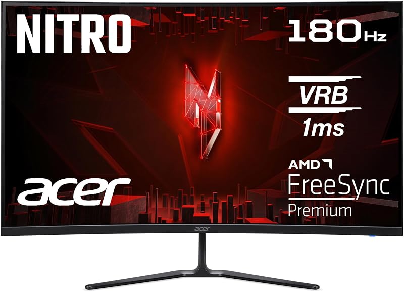 Acer Nitro ED320QR S3 31.5" Full HD 180Hz 1ms Curved Gaming Monitor HDMI DP