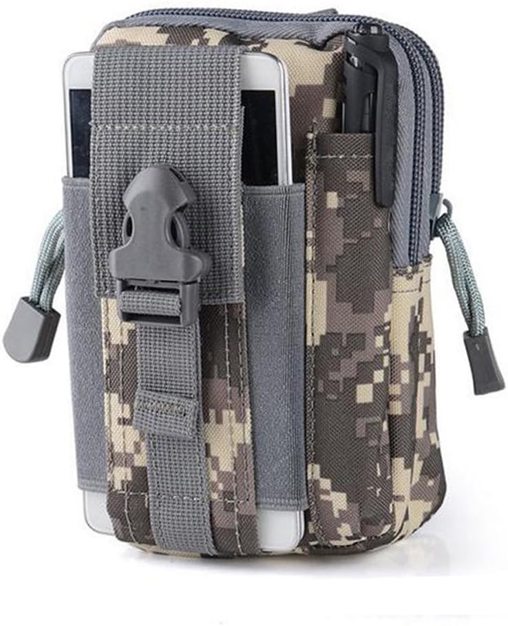 StyleZ Tactical Molle Pouch Compact EDC Utility Gadget Belt Waist Bag with Cell Phone Holster Holder for iPhone 8 Plus