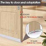 YOUSHARES Door Draft Excluder Silicone 39in White - Bottom Seal view 2
