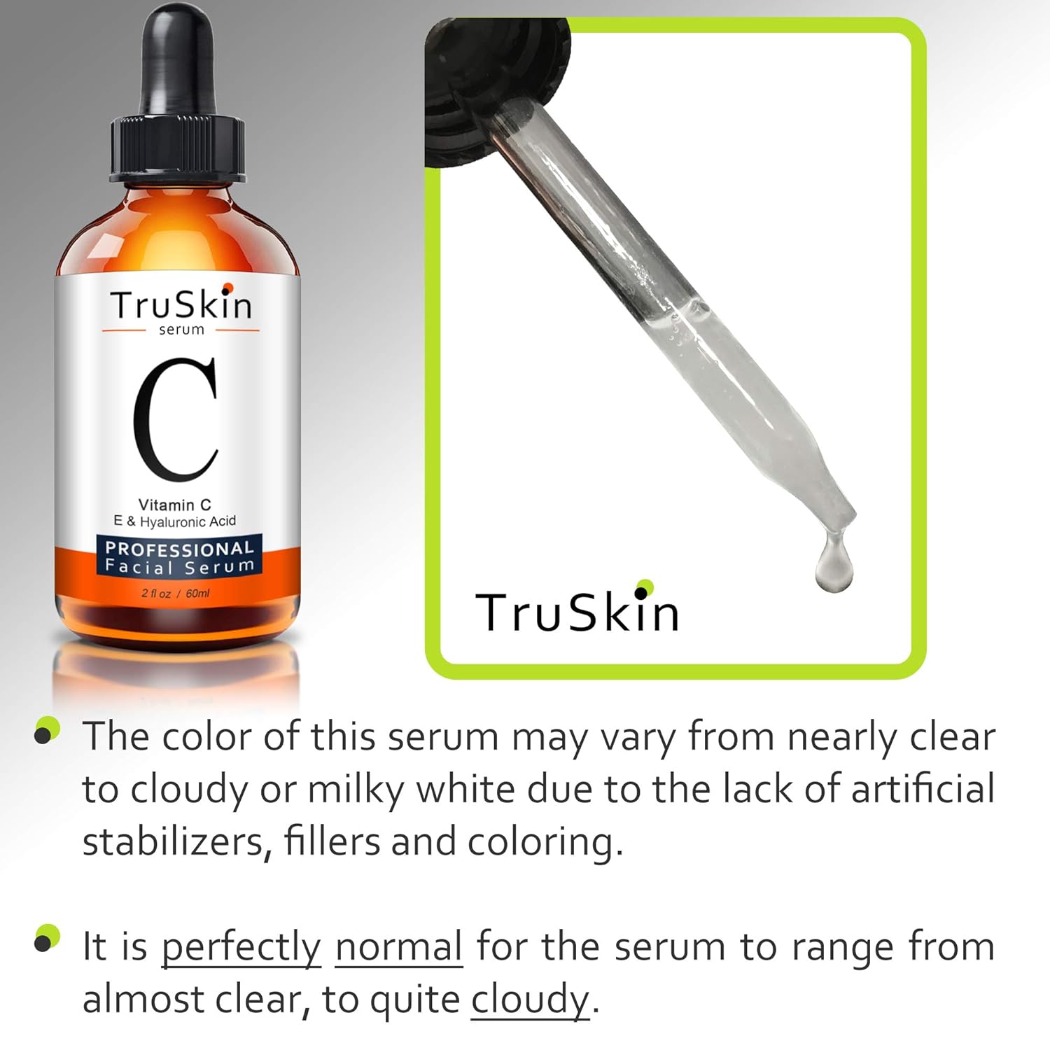 TruSkin Vitamin C Serum for Face with Hyaluronic Acid, Vitamin E, Witch Hazel, Large Bottle 2 fl oz: Beauty