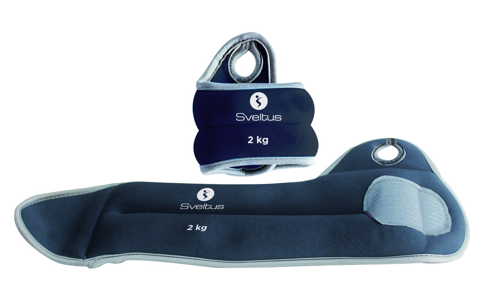 Sveltus Weighted Bracelets Wrist 2kg (Pair) Adult Unisex, Black, One Size