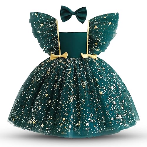 HNXDYY Toddler Girl Dress Baby Princess Lace Birthday Party Dress Tutu  Dresses for Toddler Girls #2023-C Green Size(90) 1-2 Years in Dubai - UAE |  Whizz Special Occasion