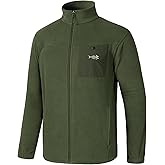 BASSDASH AllDay Men’s Full Zip Fleece Jacket Soft Sweatshirt Breathable Mid-Weight Polar Fleece Winter Coat with Pockets