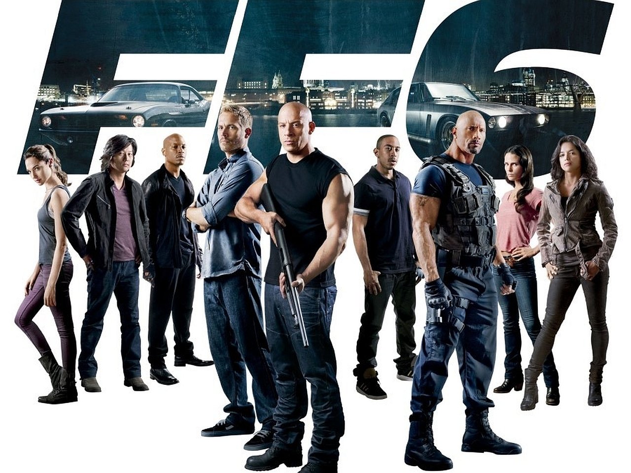 Posterhub Movie Fast Furious 6 Fast Furious Ludacris Tej Gal Gadot Gisele Harabo Sung Kang Han Tyrese Gibson Roman Pearce Mia Toretto Jordana Brewster Michelle Rodriguez Letty Ortiz Luke Hobbs