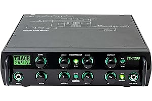 Peavey 03618570 Trace Elliot TE-1200 Bass Amplifier Head Portable Compact Amplifiers 1200-Watt RMS, 4 Band EQ PRO Amplification - TE1200