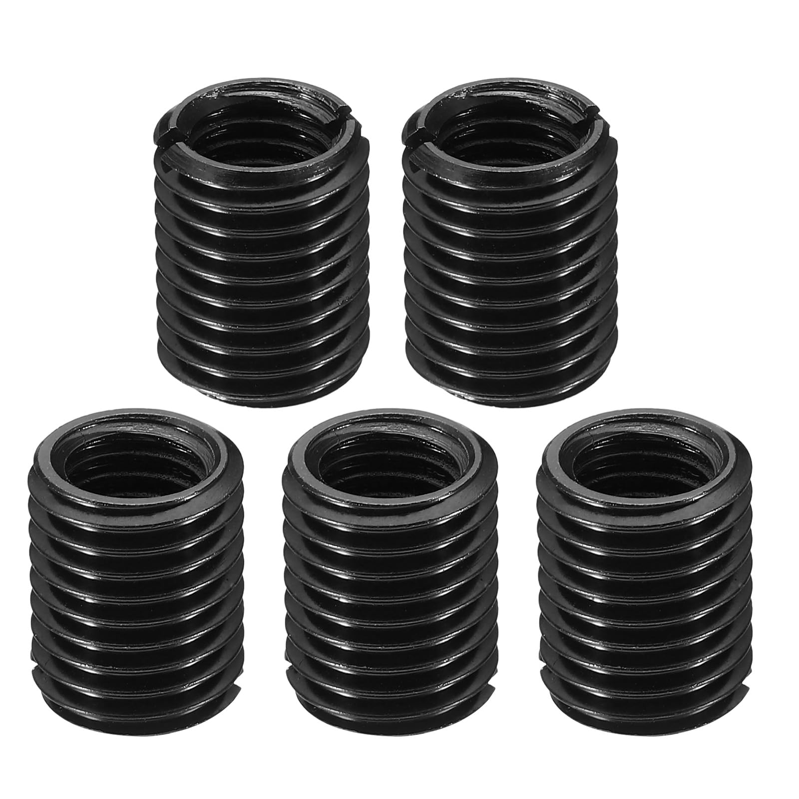 PATIKIL Grade 8.8 Carbon Steel Threaded Repair Insert Nut, 5pcs M12x1.75 Female to M16x2 Male High Strength Screw Sleeve Inserts Reducing Adapter Reducer 20mm