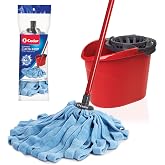 O-Cedar Microfiber Cloth Mop &amp; QuickWring Bucket with Extra Refill, 2 Piece Set