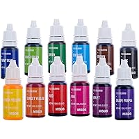 12 Color Cake Food Coloring Set, Nomeca Food Grade Vibrant Food Color Liquid Dye Tasteless for Baking, Icing, Decorating…