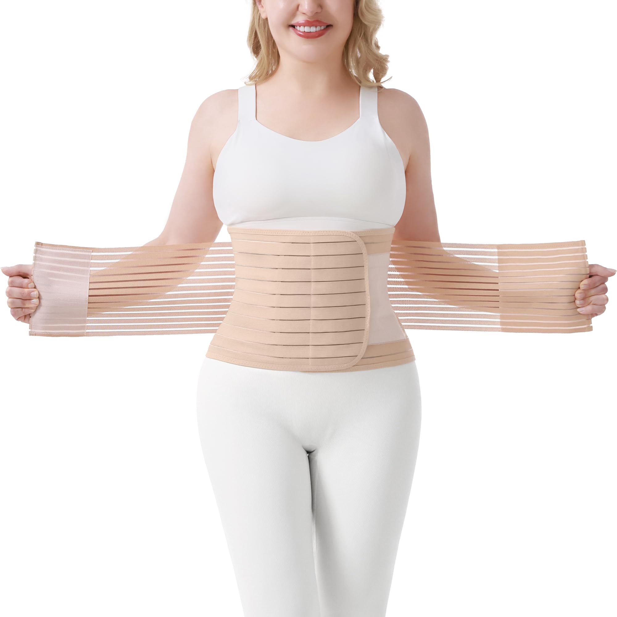 Photo 1 of Trendyline Postpartum Belly Band for Women: Abdominal Binder for C Section Recovery Post Surgery Compression Reduce Swelling Diastasis Recti Repair - Lightweight Adjustable After Birth Belly Wrap