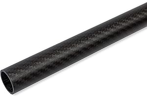FIRE MECCA Carbon Fiber Tube - 3K Twill Weave Pattern, Matte Finish [Nominal - 1in OD, 13/16in ID, 49.2in Length, 1/16in Wall Thickness] [Actual - 25mm OD, 21mm ID, 1250mm Length, 2mm Wall Thickness]