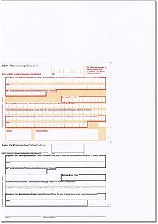 bits&paper BP0257 SEPA-Überweisung/Zahlschein (250 Blatt, A4, bankneutral) Überweisung mt Quittung