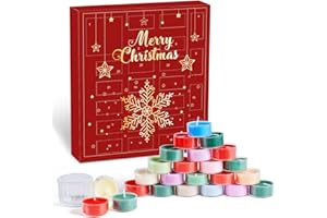 Tealight Scented Candle Advent Calendar for Women – 24 Holiday Scents Tealight Candles White Elephant Gifts for Adults, Secre