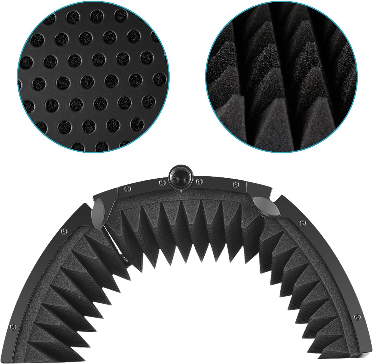 Neewer Professional Studio Recording Microphone Isolation Shield. High Density Absorbent Foam is Used to Filter Vocal. Compatible with Blue Yeti and Any Condenser Microphone Recording Equipment: Musical Instruments