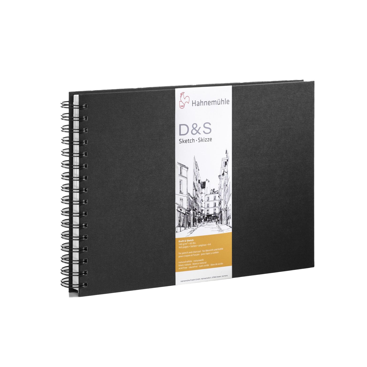 Sketch Pad – Various Thicknesses and sizes Din A4 con espiral 140 g/m² - 80 hojas - Horizontal