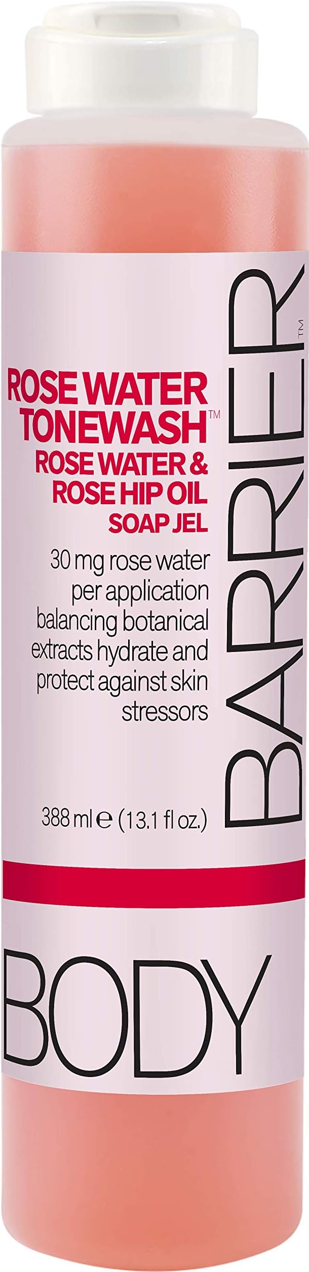 Body Barrier Rosewater Tonewash Rose Water & Rose Hip Oil Soap Jel, 13.1 fl. oz.