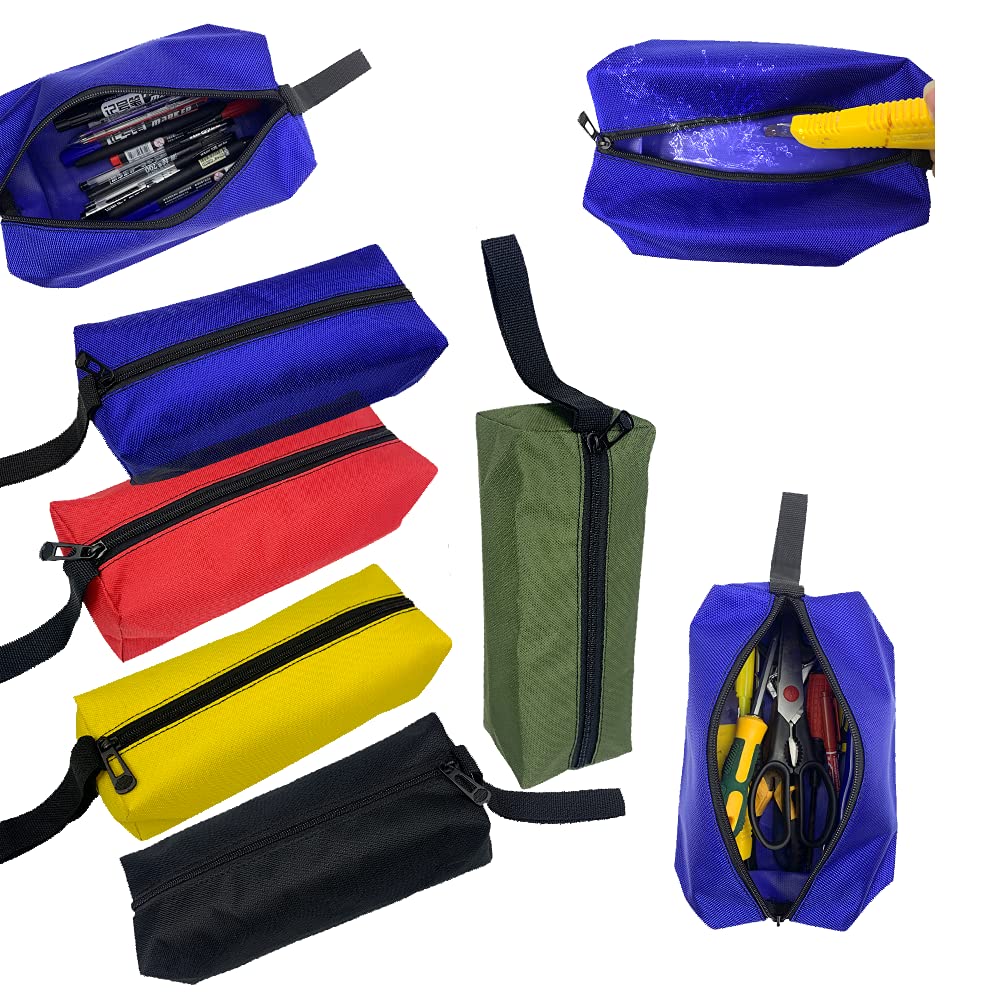 Pack Zipper Utility Waterproof Canvas Pouches/Screws Nails Tool Organizer/Nuts Empty Heavy Duty Multipurpose Bags/Bolts and Nuts — image 1