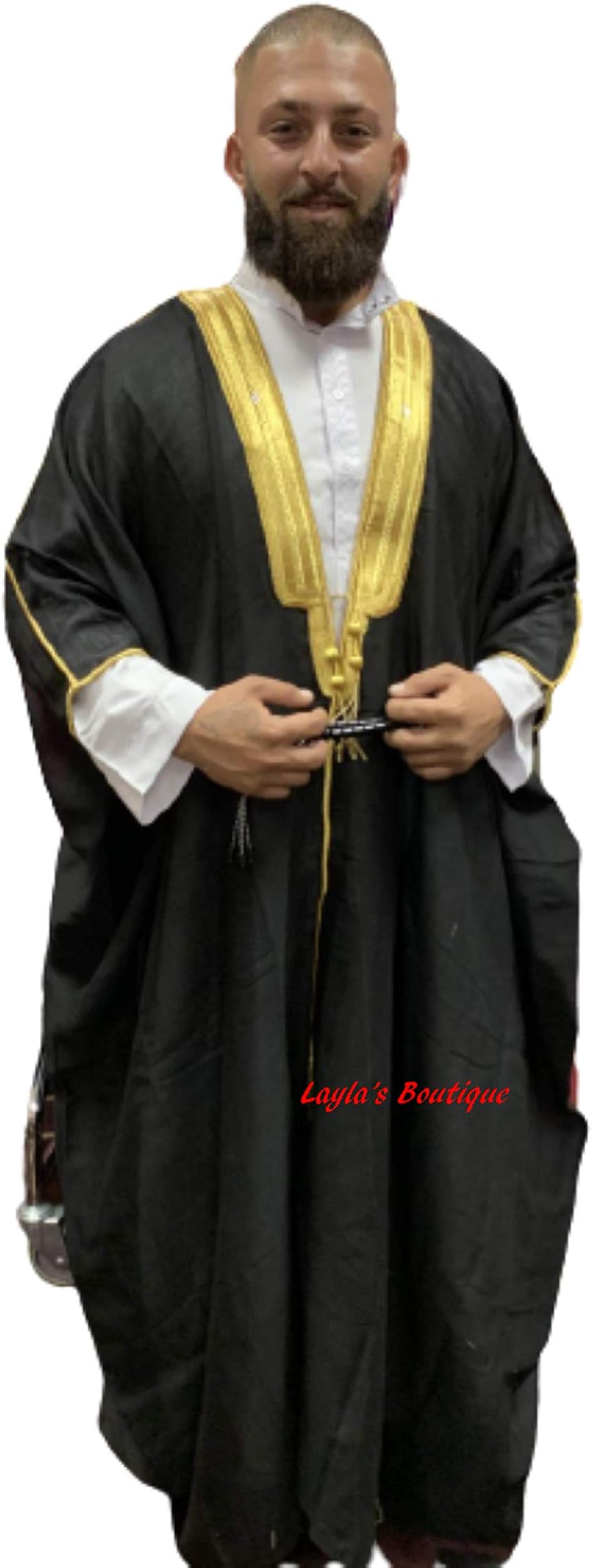 Al Aseel Men's Bisht Cloak Bisht Thobe Eid