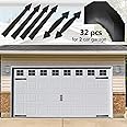 Eapele Magnetic Garage Door Decoration Kit Include Faux Windows Hinges and Handles Black