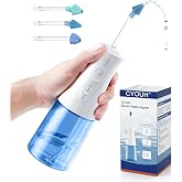 CYOUH Nasal Irrigation System, 300ml, Sinus Rinse Machine (Royal Blue) | Cordless, 3 Tips, Adjustable Water Flow, For Adults &amp; Kids, Nasal Care, Body Fits Into Tank For Space-Saving Travel