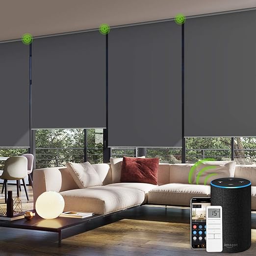 Amazon Com Yoolax Motorized Window Roller Shades Blinds Wireless