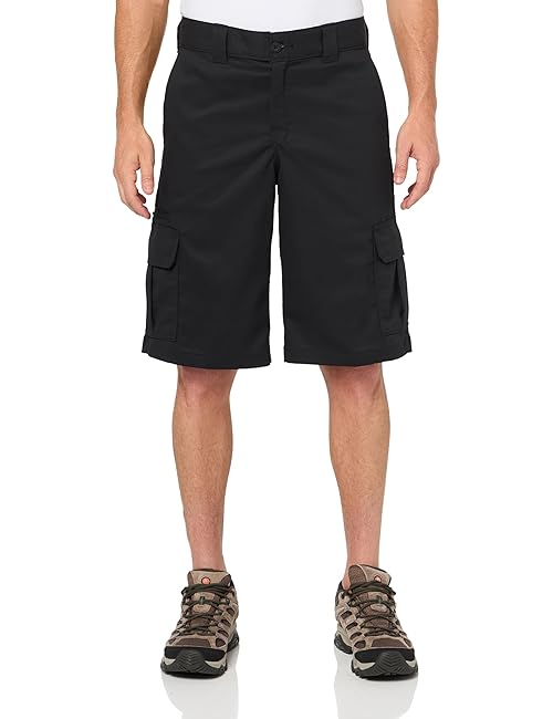 Dickies Flex Relaxed Fit Cargo Shorts, 13", Black, 42