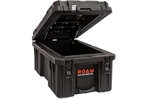 ROAM ADVENTURE CO. Roam Rugged Case Cargo Box - Rooftop Cargo Carrier Camping Gear Storage Box - Truck Bed Organizer - Overlanding Gear Truck Bed Storage Camping Storage, LLDPE Shell Lockable Storage Box