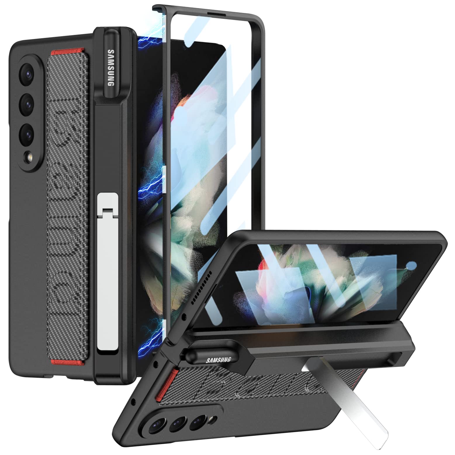 DEMCERT for Samsung Galaxy Z Fold 3 S-Pen Slot Case