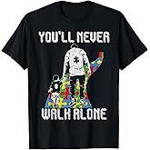 Vintage Father Son Family Autistic Kids Autism Awareness Dad T-Shirt