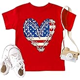 Toddler American Flag Tshirt for Boys Girls Patriotic Tops Kids 4th of July Outfits Tee USA Short Seleve
